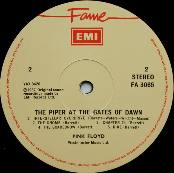 Pink Floyd - The Piper At The Gates Of Dawn | Fame (FA 3065) - 4