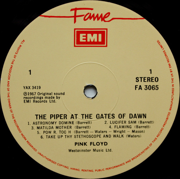 Pink Floyd - The Piper At The Gates Of Dawn | Fame (FA 3065) - 3