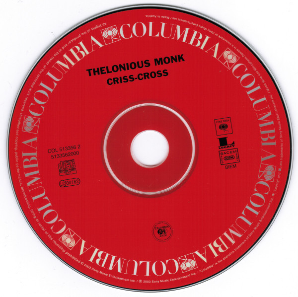 Thelonious Monk - Criss-Cross | Columbia (COL 513356 2) - 3 Thelonious Monk - Criss-Cross | Columbia (COL 513356 2) - 3