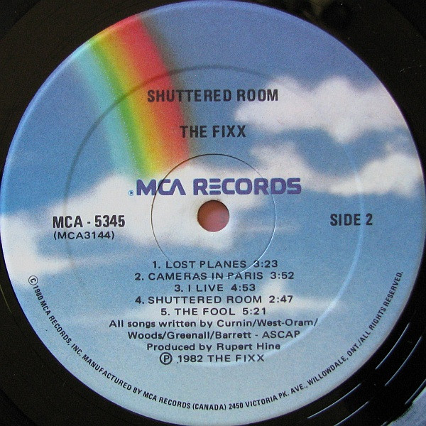 The Fixx - Shuttered Room | MCA Records (MCA-5345) - 4