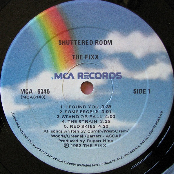 The Fixx - Shuttered Room | MCA Records (MCA-5345) - 3