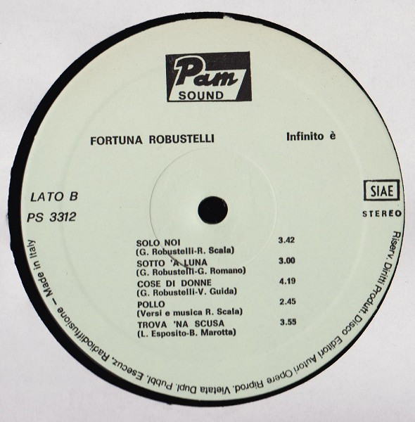 Fortuna Robustelli - Infinito È | Pam Sound (PS 3312) - 4