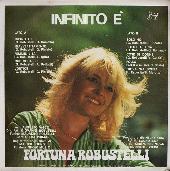 Fortuna Robustelli - Infinito È | Pam Sound (PS 3312) - 2