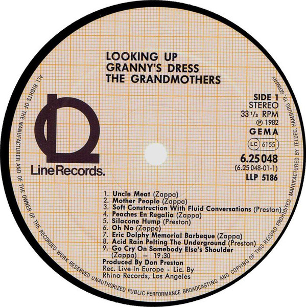 The Grandmothers - Looking Up Granny's Dress | Line Records (6.25048 AP) - 3 The Grandmothers - Looking Up Granny's Dress | Line Records (6.25048 AP) - 3