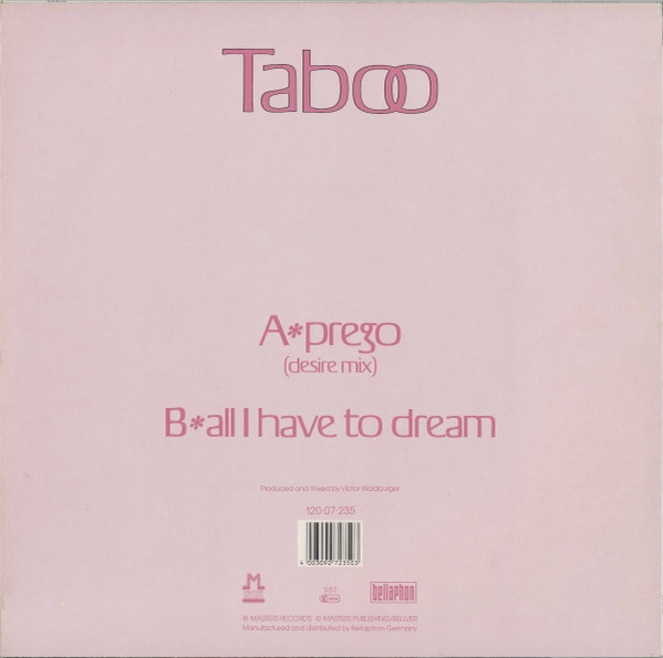 Taboo - Prego | Bellaphon (120·07·235) - 2