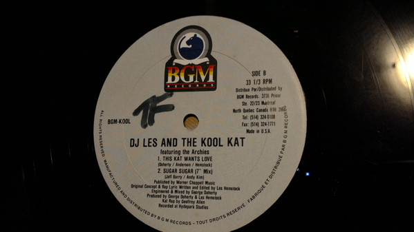 Les Hemstock And The Kool Kat Featuring The Archies - Sugar Sugar | BGM Records (BGM-KOOL) - main Les Hemstock And The Kool Kat Featuring The Archies - Sugar Sugar | BGM Records (BGM-KOOL) - main