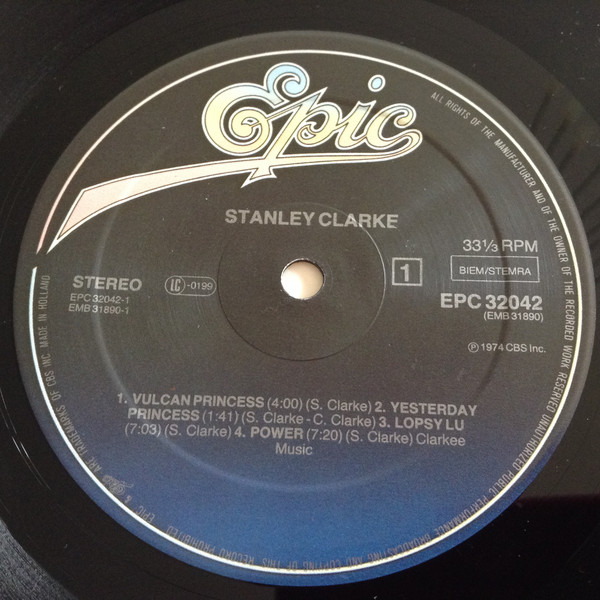 Stanley Clarke - Stanley Clarke | Epic (EPC 32042) - 3