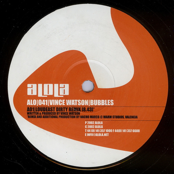 Vince Watson - Bubbles | Alola (ALO 041)