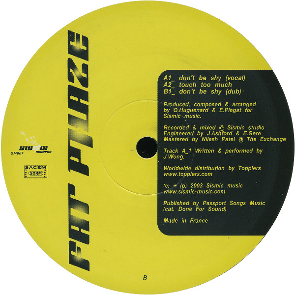 Fat Phaze - Don't Be Shy | Sismic Music (SM007) - 4 Fat Phaze - Don't Be Shy | Sismic Music (SM007) - 4