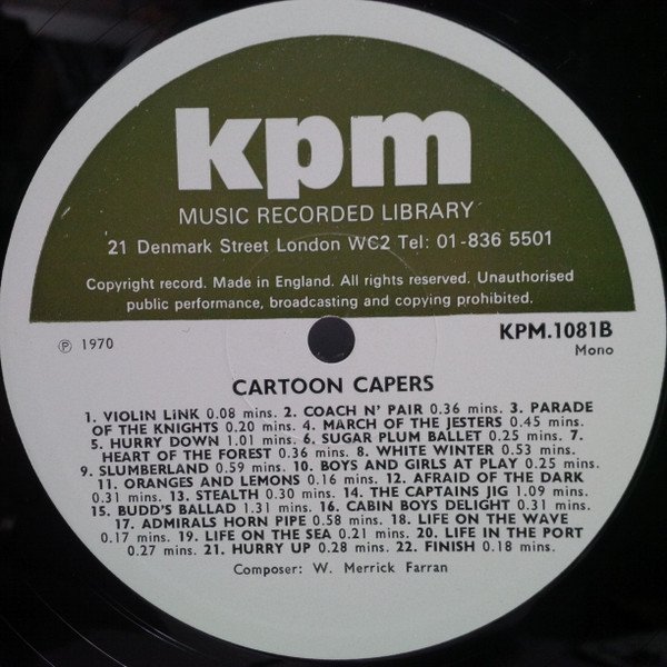 William Merrick Farran - Cartoon Capers - Typical Cartoon And Animation Set | KPM Music (KPM 1081) - 4