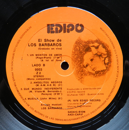 Los Barbaros - Disco show (En vivo) | EDIPO (0003) - 4 Los Barbaros - Disco show (En vivo) | EDIPO (0003) - 4