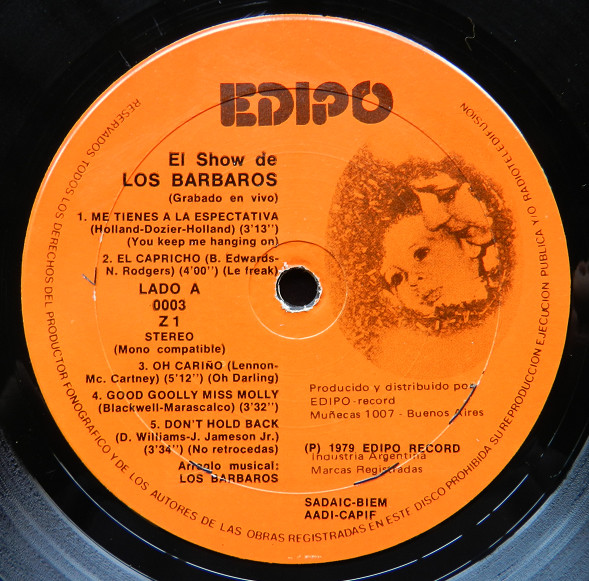 Los Barbaros - Disco show (En vivo) | EDIPO (0003) - 3 Los Barbaros - Disco show (En vivo) | EDIPO (0003) - 3