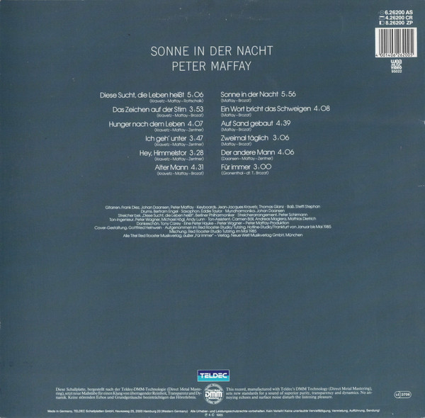 Peter Maffay - Sonne In Der Nacht | TELDEC (6.26200) - 2