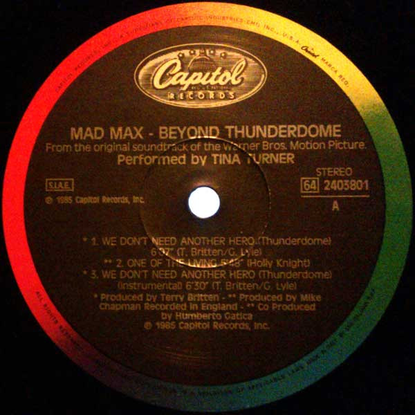 Various - Mad Max Beyond Thunderdome - Original Motion Picture Soundtrack | Capitol Records (64 2403801) - 3 Various - Mad Max Beyond Thunderdome - Original Motion Picture Soundtrack | Capitol Records (64 2403801) - 3