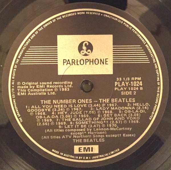 The Beatles - The Number Ones | Parlophone (PLAY.1024) - 4 The Beatles - The Number Ones | Parlophone (PLAY.1024) - 4