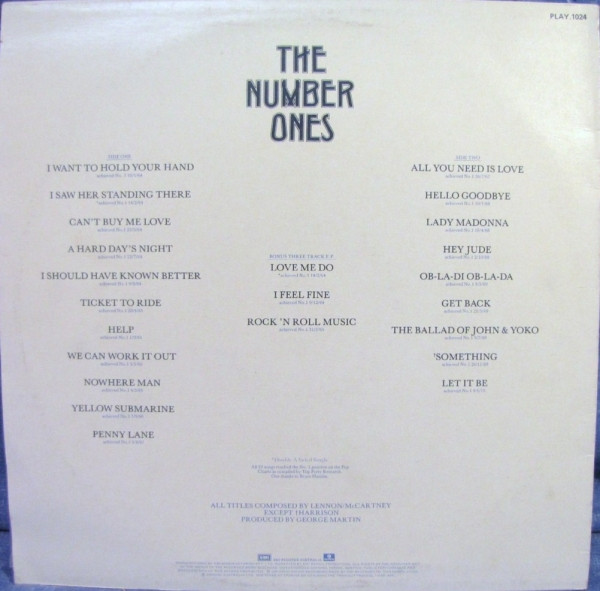 The Beatles - The Number Ones | Parlophone (PLAY.1024) - 2 The Beatles - The Number Ones | Parlophone (PLAY.1024) - 2