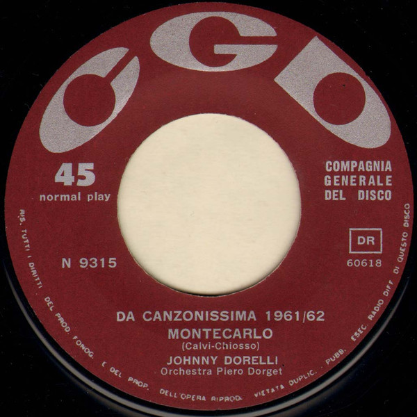Johnny Dorelli - Montecarlo | CGD (N 9315) - 3