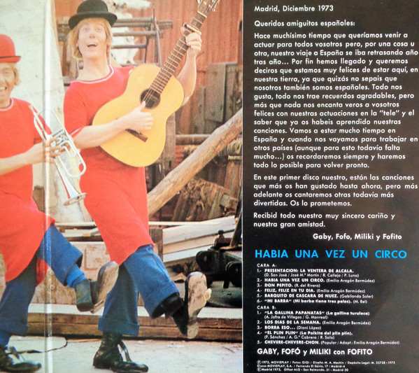 Gaby , Fofo Y Miliki Con Fofito - Había Una Vez Un Circo | Movieplay (S-26.206) - 4 Gaby , Fofo Y Miliki Con Fofito - Había Una Vez Un Circo | Movieplay (S-26.206) - 4