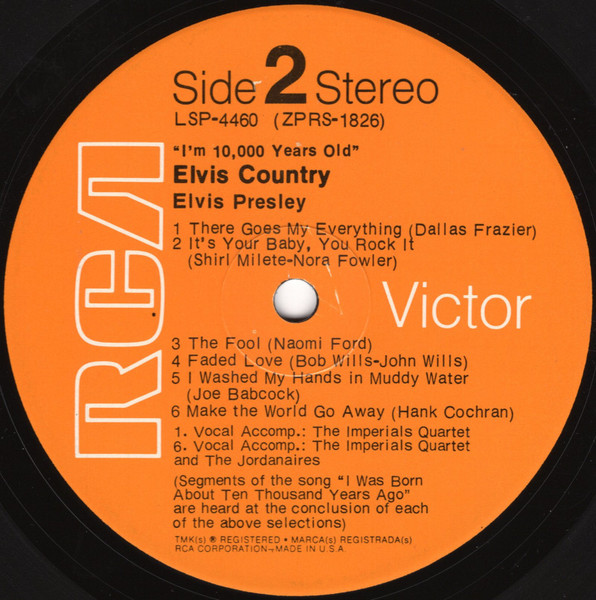Elvis Presley - Elvis Country (I'm 10,000 Years Old) | RCA Victor (LSP-4460) - 4 Elvis Presley - Elvis Country (I'm 10,000 Years Old) | RCA Victor (LSP-4460) - 4