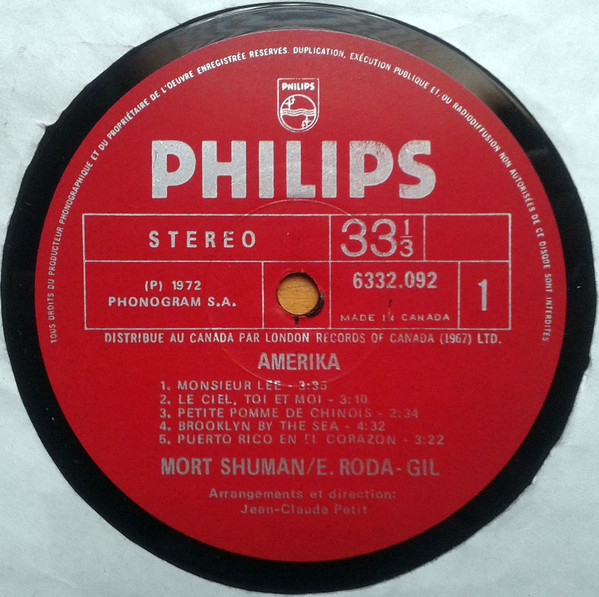 Mort Shuman - Amerika | Philips (6332 092) - 3 Mort Shuman - Amerika | Philips (6332 092) - 3