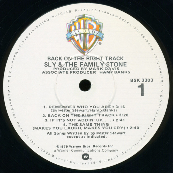 Sly & The Family Stone - Back On The Right Track | Warner Bros. Records (BSK 3303) - 3