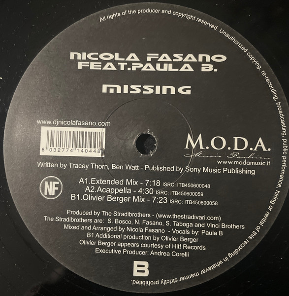 Nicola Fasano Feat. Paula B. - Missing | M.O.D.A. - Music Fashion (MD089) - 3 Nicola Fasano Feat. Paula B. - Missing | M.O.D.A. - Music Fashion (MD089) - 3