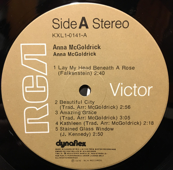 Anna McGoldrick - Anna McGoldrick | RCA Victor (KXL1-0141) - 3 Anna McGoldrick - Anna McGoldrick | RCA Victor (KXL1-0141) - 3