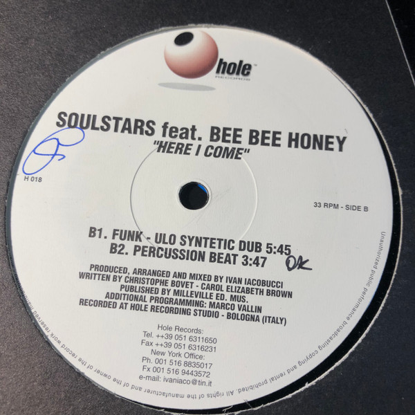 Soulstars Feat. Bee Bee Honey - Here I Come | Hole (H 018) - 3 Soulstars Feat. Bee Bee Honey - Here I Come | Hole (H 018) - 3