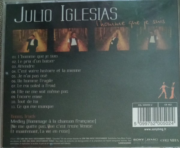 Julio Iglesias - L'homme Que Je Suis | Columbia (COL 520050 2) - 3