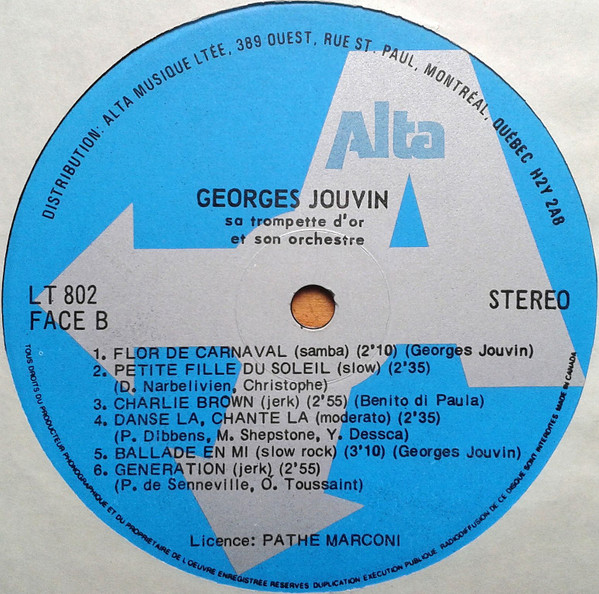 Georges Jouvin, Sa Trompette D'Or Et Son Orchestre - Dolannes Melodie [Vinyl] | Alta (LT 802) - 4