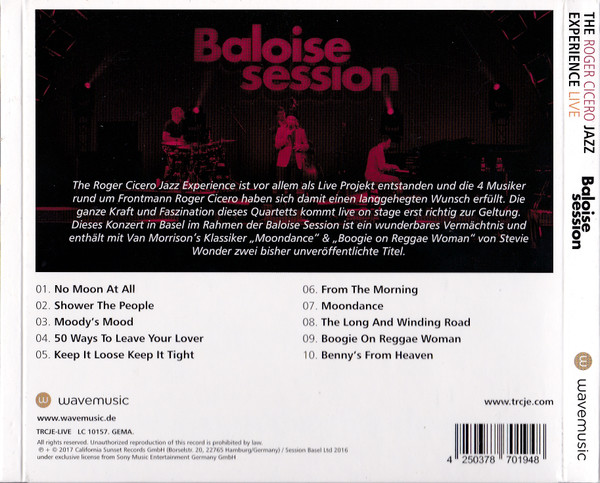 The Roger Cicero Jazz Experience - Live (Baloise Session) | Wavemusic (TRCJE-LIVE) - 2