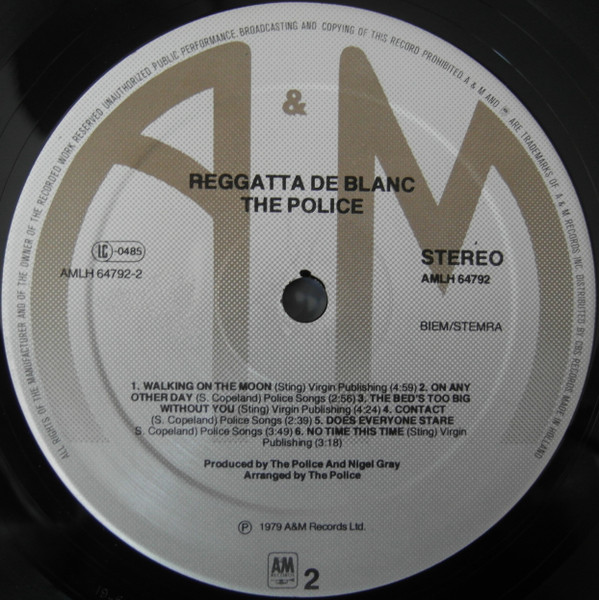 The Police - Reggatta De Blanc | A&M Records (AMLH 64792) - 3 The Police - Reggatta De Blanc | A&M Records (AMLH 64792) - 3