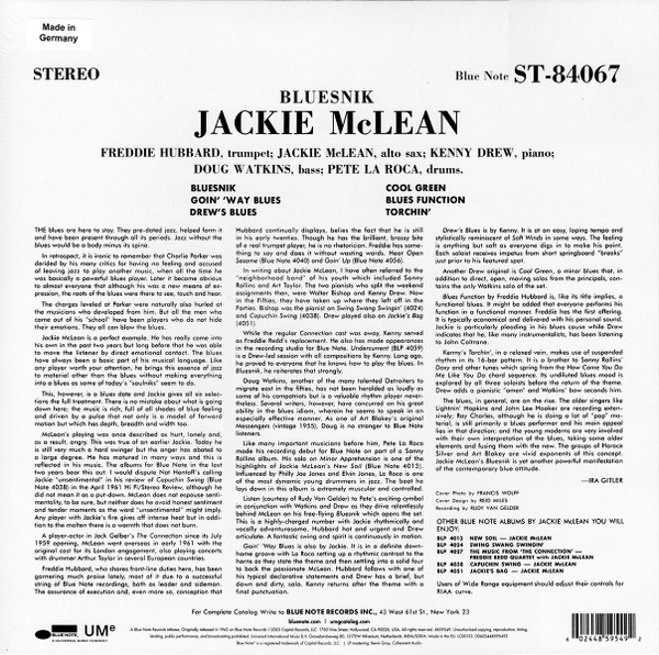 Jackie McLean - Bluesnik | Blue Note (4859549) - 2