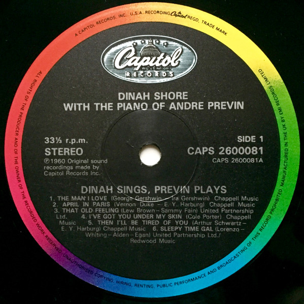 Dinah Shore - Dinah Sings Previn Plays - Songs In A Mid-night Mood | Capitol Records (CAPS 2600081) - 3 Dinah Shore - Dinah Sings Previn Plays - Songs In A Mid-night Mood | Capitol Records (CAPS 2600081) - 3