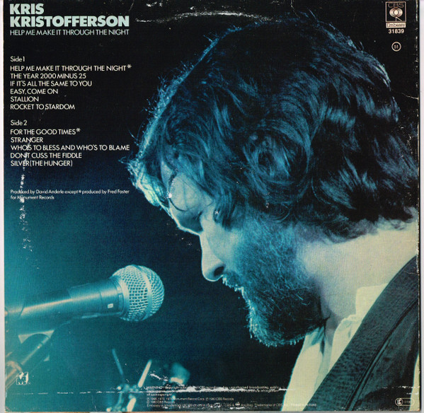 Kris Kristofferson - Help Me Make It Through The Night | Embassy (EMB 31839) - 2 Kris Kristofferson - Help Me Make It Through The Night | Embassy (EMB 31839) - 2