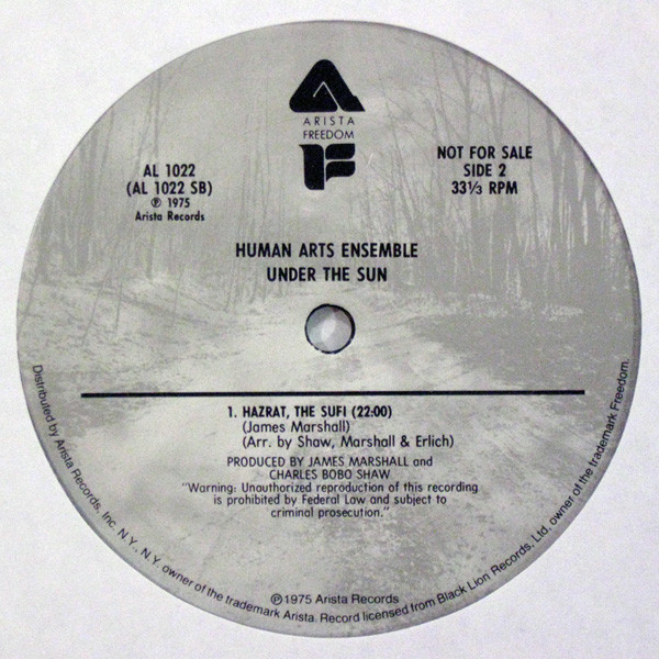 The Human Arts Ensemble With Oliver Lake & Lester Bowie - Under The Sun | Arista (AL 1022) - 4