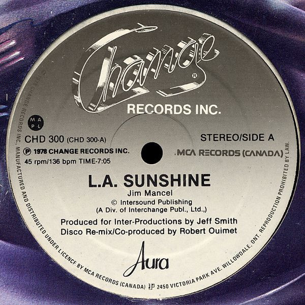 Aura Urziceanu - L.A. Sunshine | Change Records (CHD 300) - 3