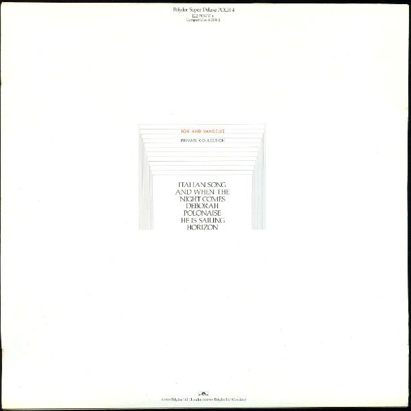 Jon & Vangelis - Private Collection | Polydor (POLH 4) - 2 Jon & Vangelis - Private Collection | Polydor (POLH 4) - 2