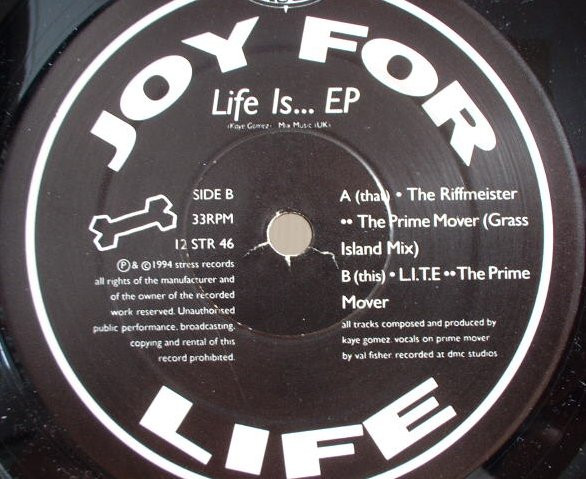 Joy For Life - Life Is... EP | Stress Records (12 STR 46) - 3