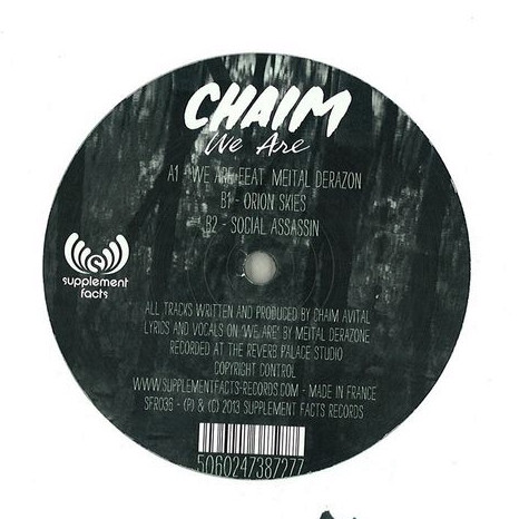 Chaim - We Are | Supplement Facts (SFR036) - main