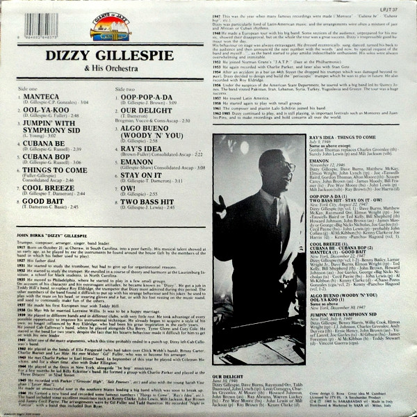 Dizzy Gillespie - Dizzy Gillespie And His Orchestra 1946-1949 | Giants Of Jazz (LPJT 37) - 2