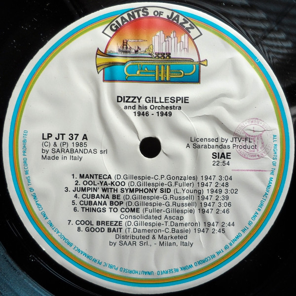 Dizzy Gillespie - Dizzy Gillespie And His Orchestra 1946-1949 | Giants Of Jazz (LPJT 37) - 3