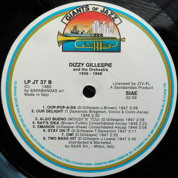 Dizzy Gillespie - Dizzy Gillespie And His Orchestra 1946-1949 | Giants Of Jazz (LPJT 37) - 4