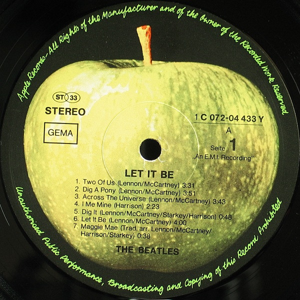 The Beatles - Let It Be | Apple Records (1C 072-04 433) - 3 The Beatles - Let It Be | Apple Records (1C 072-04 433) - 3