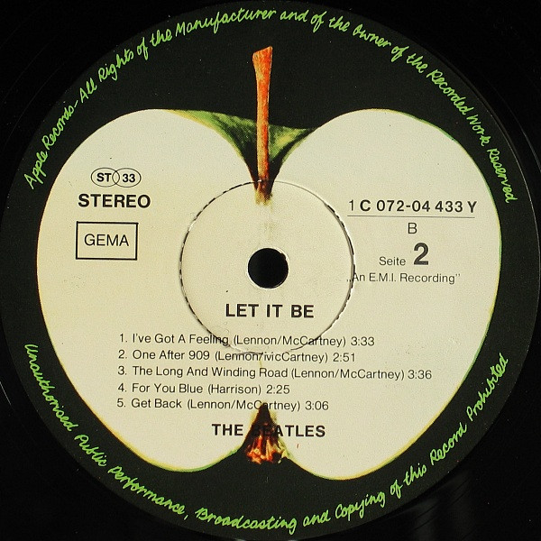 The Beatles - Let It Be | Apple Records (1C 072-04 433) - 4 The Beatles - Let It Be | Apple Records (1C 072-04 433) - 4