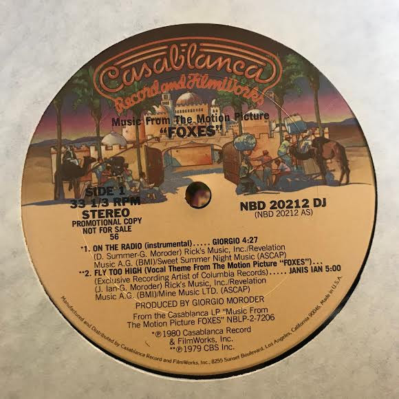 Various - Music From The Motion Picture Foxes | Casablanca (NBD 20212 DJ)