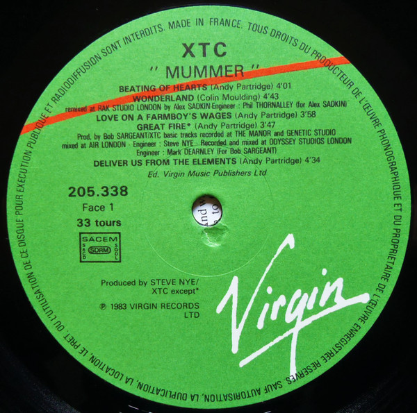 XTC - Mummer | Virgin (205 338) - 2 XTC - Mummer | Virgin (205 338) - 2