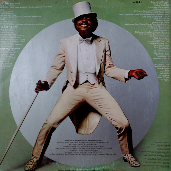 Billy Preston - Billy | A&M Records (27464-I) - 2