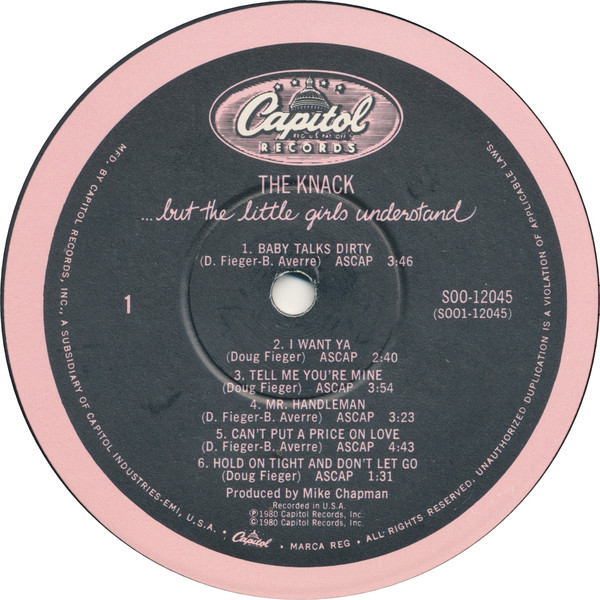 The Knack - ...But The Little Girls Understand | Capitol Records (SOO-12045) - 3 The Knack - ...But The Little Girls Understand | Capitol Records (SOO-12045) - 3