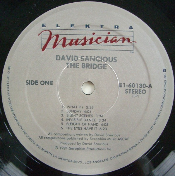 David Sancious - The Bridge | Elektra Musician (E1-60130) - 3